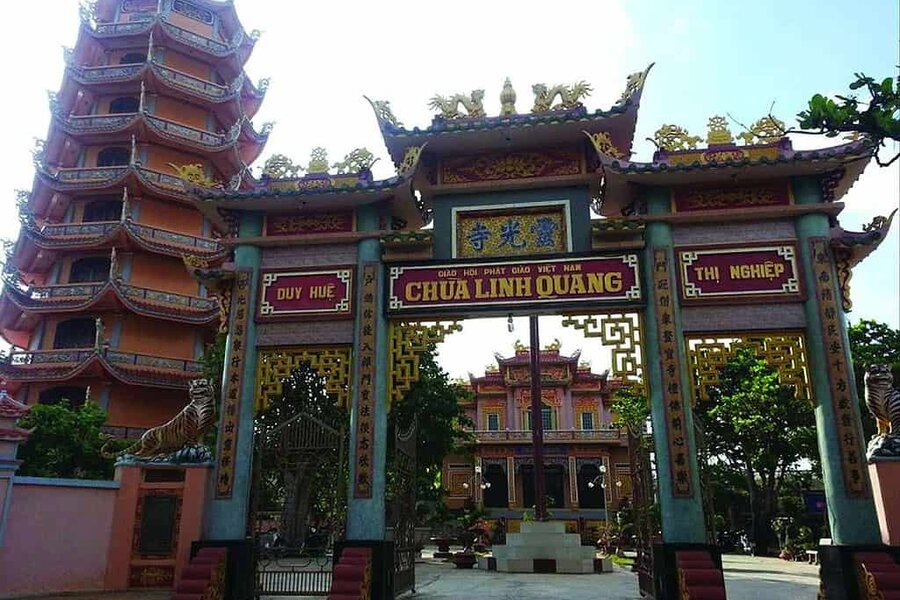 Thiếu chùa Linh Quang hiện đại