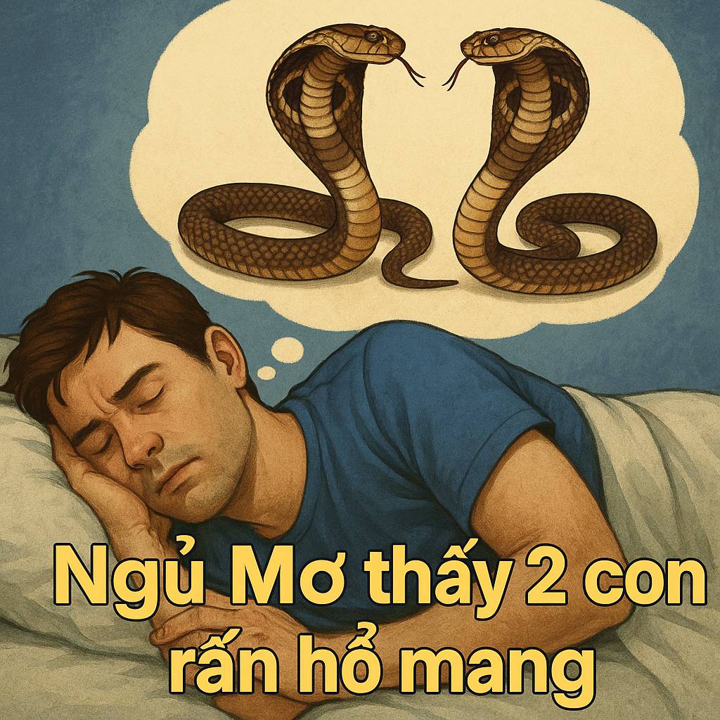 Mơ thấy 2 con rắn hổ mang là điềm gì? Đánh số mấy?