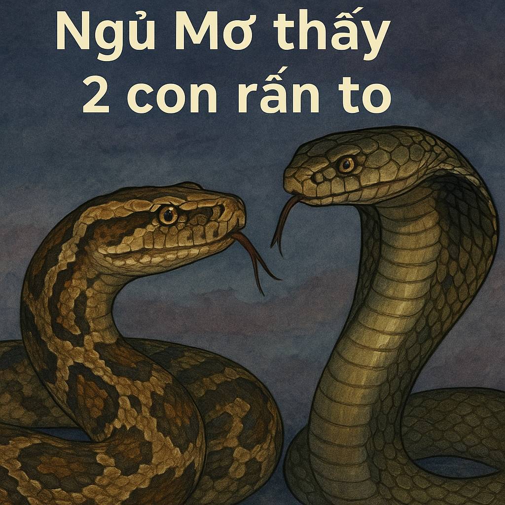 Mơ thấy 2 con rắn to là điềm gì? Đánh số mấy