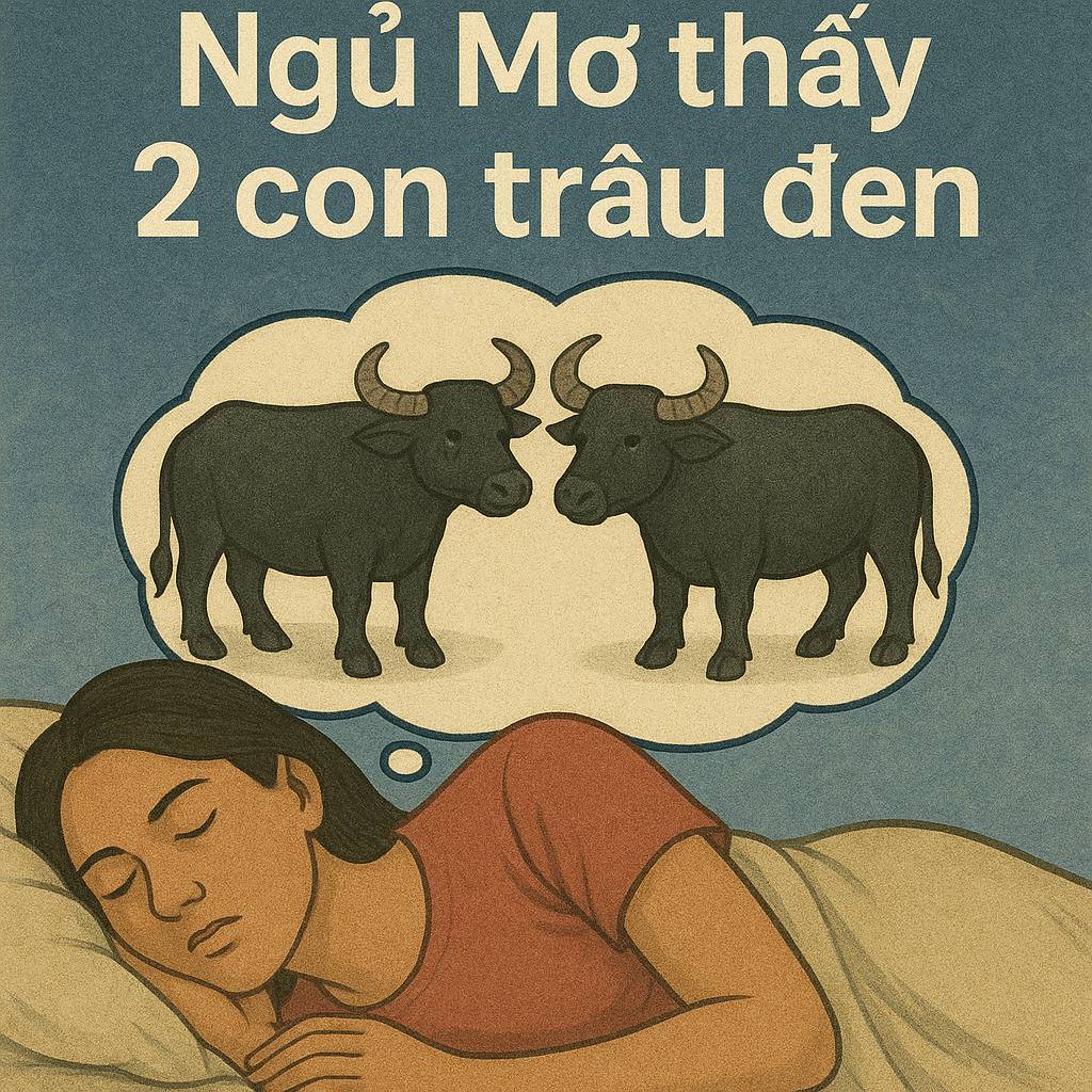 Mơ thấy 2 con trâu đen là điềm gì? Đánh số mấy chuẩn 2025