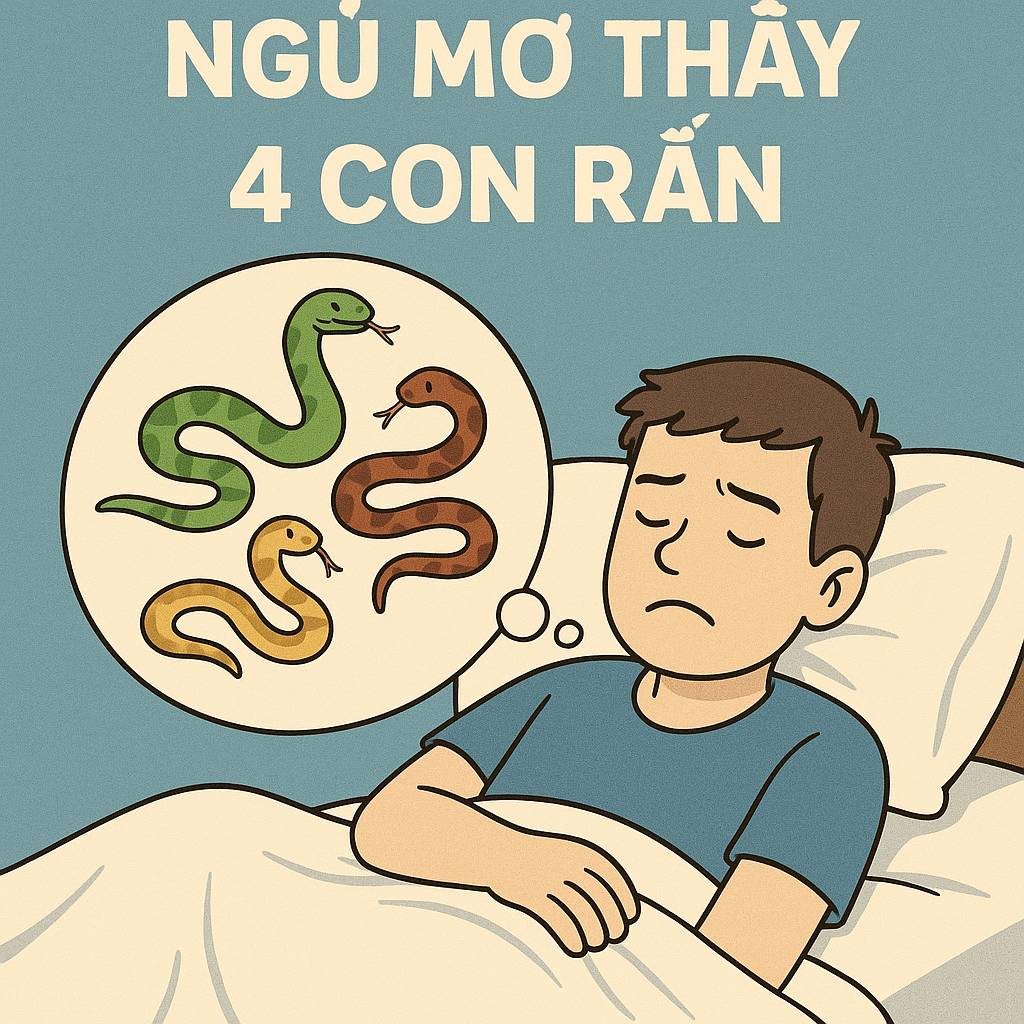 Mơ thấy 4 con rắn là điềm gì? Đánh số mấy