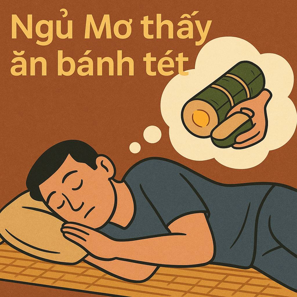 Mơ thấy ăn bánh tét là điềm gì? Đánh số mấy?