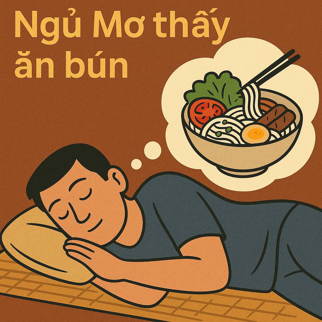 Mơ thấy ăn bún là điềm gì? Đánh số mấy