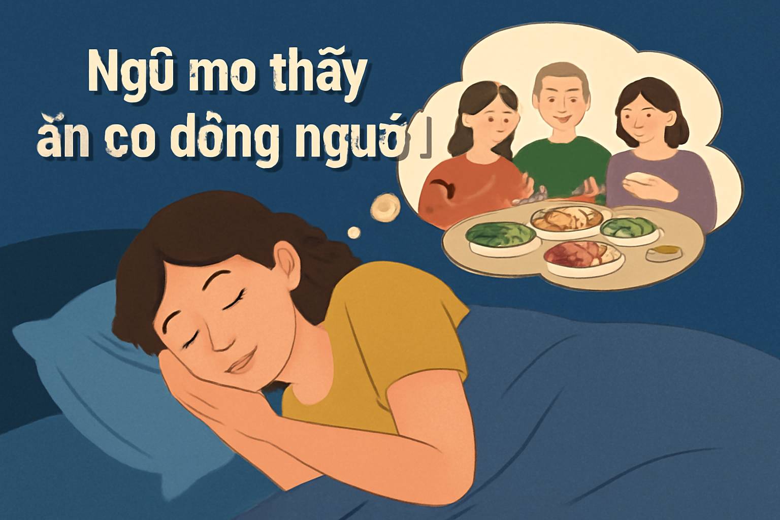 Mơ thấy ăn cỗ đông người là điềm gì? Đánh số mấy