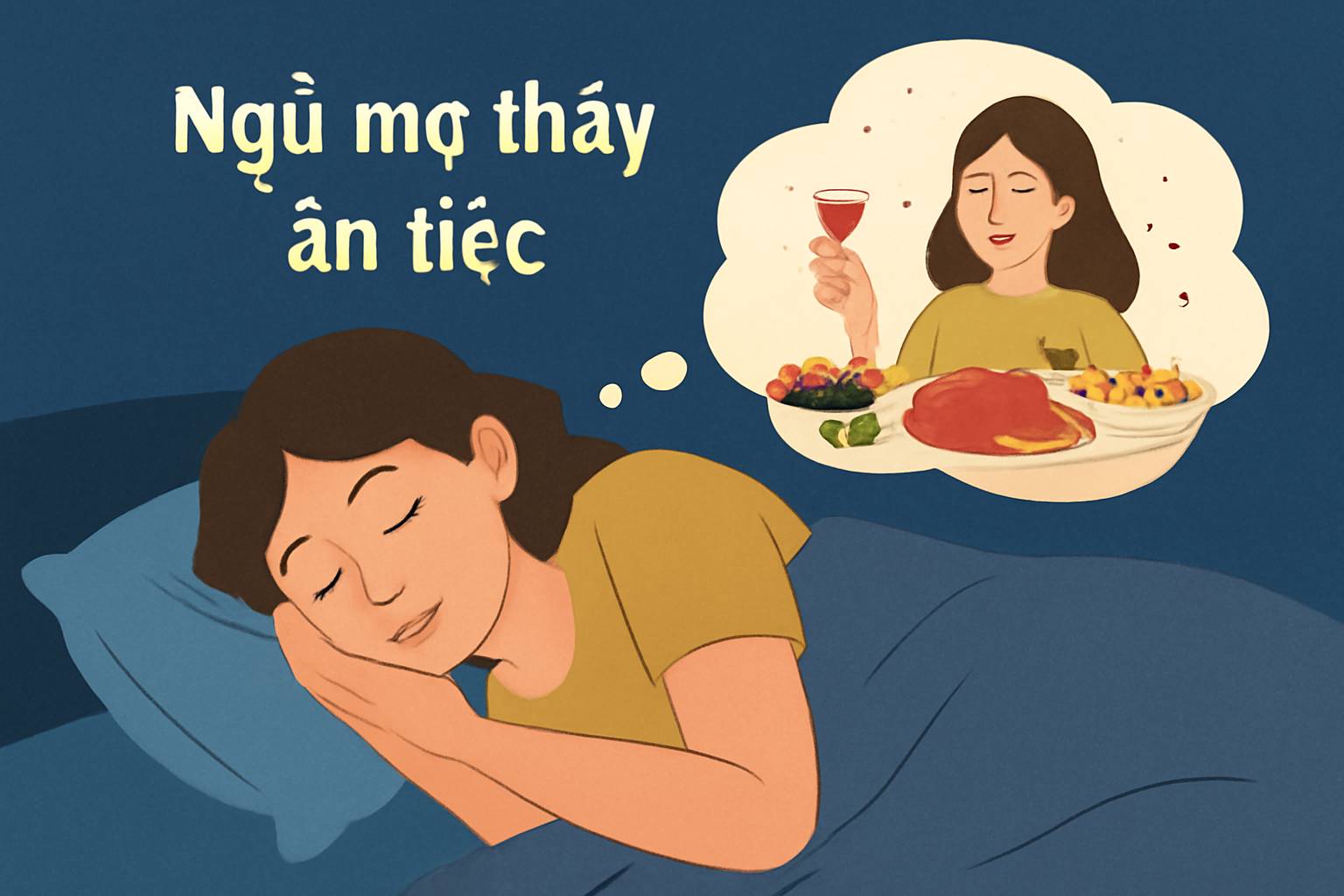 Mơ thấy ăn tiệc là điềm gì? Đánh số mấy