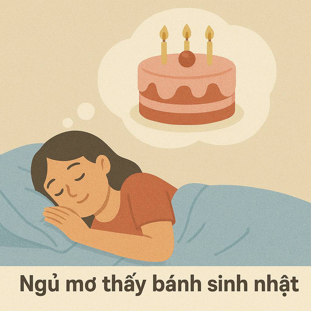 Mơ thấy bánh sinh nhật là điềm gì? Đánh số mấy