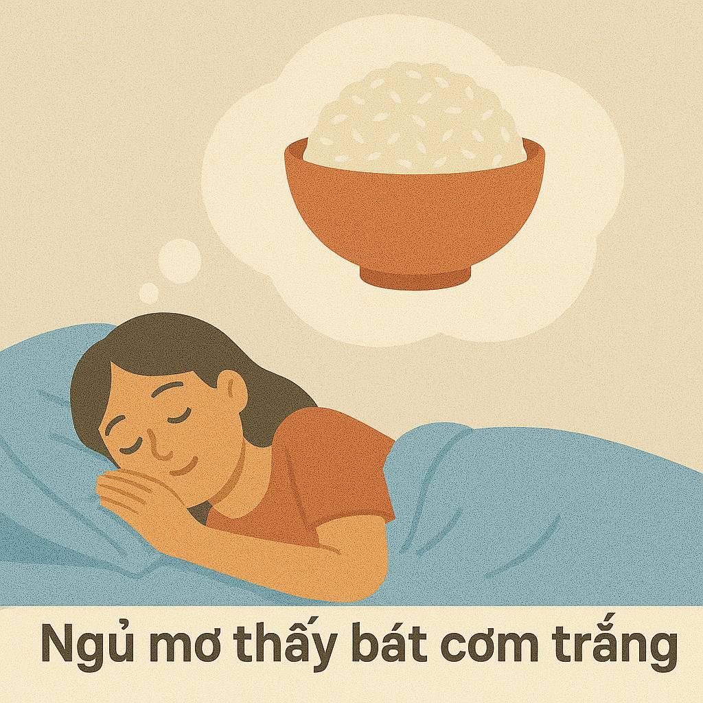 Mơ thấy bát cơm trắng là điềm gì? Đánh số mấy