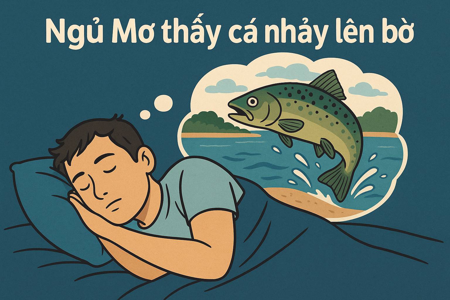 Mơ thấy cá nhảy lên bờ là điềm gì? Đánh số mấy
