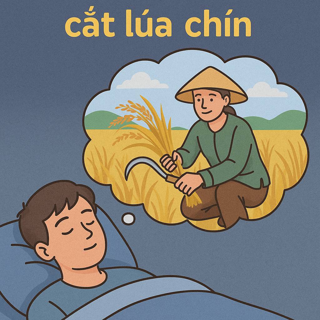 Mơ thấy cắt lúa chín là điềm gì? Đánh số mấy