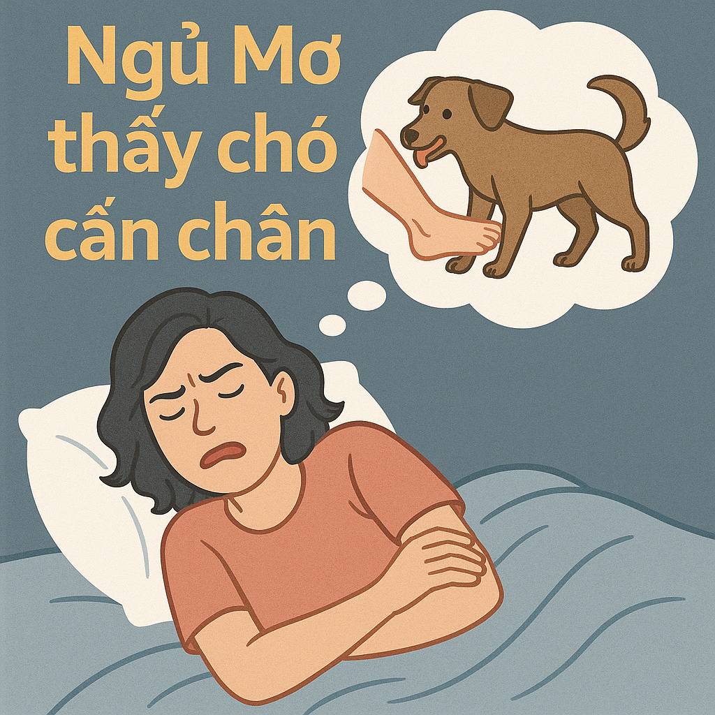 Mơ thấy chó cắn chân là điềm gì? Đánh số mấy