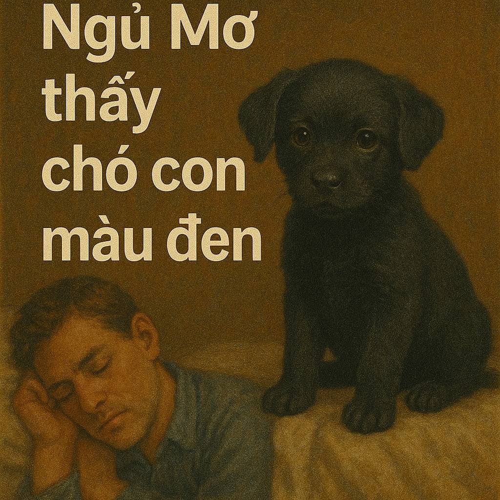 Mơ thấy chó con màu đen là điềm gì? Đánh số mấy