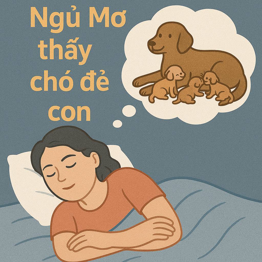 Mơ thấy chó đẻ con là điềm gì? Đánh số mấy