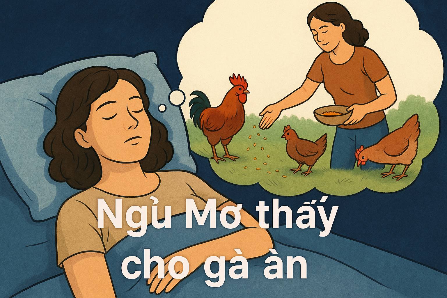 Mơ thấy cho gà ăn là điềm gì? Đánh số mấy?