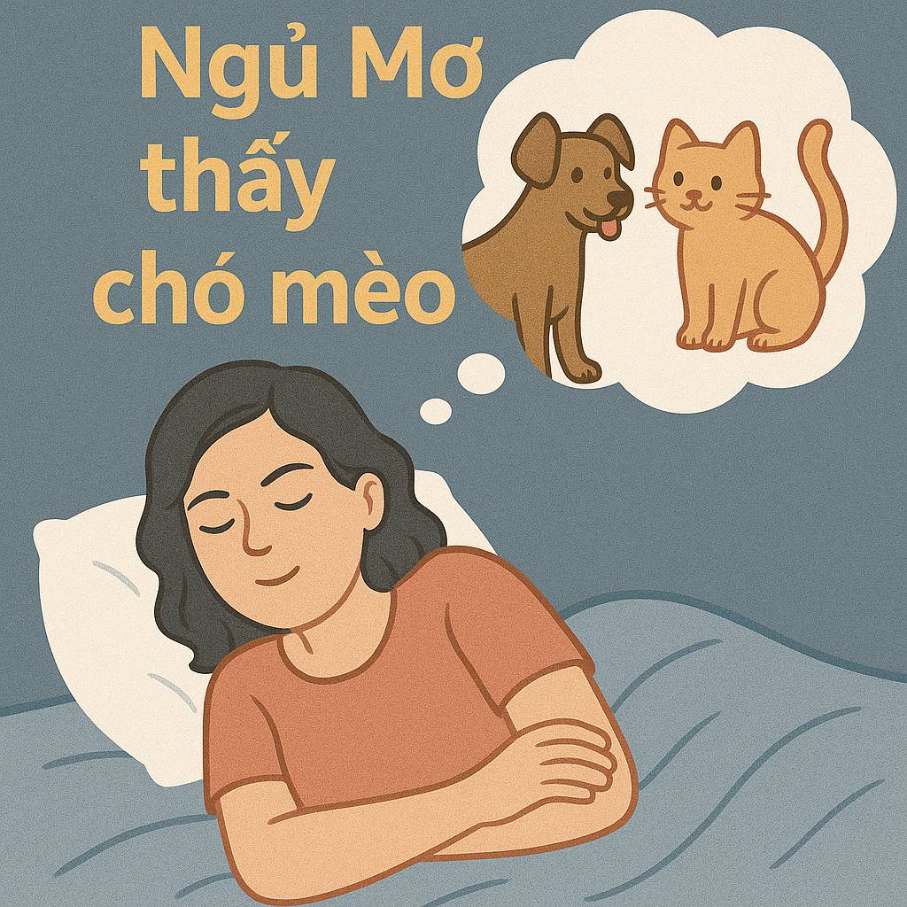 Mơ thấy chó mèo là điềm gì? Đánh số mấy