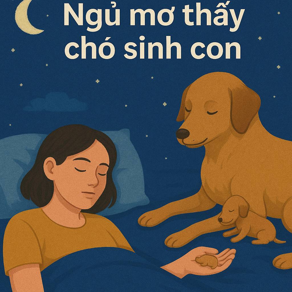 Mơ thấy chó sinh con là điềm gì? Đánh số mấy?