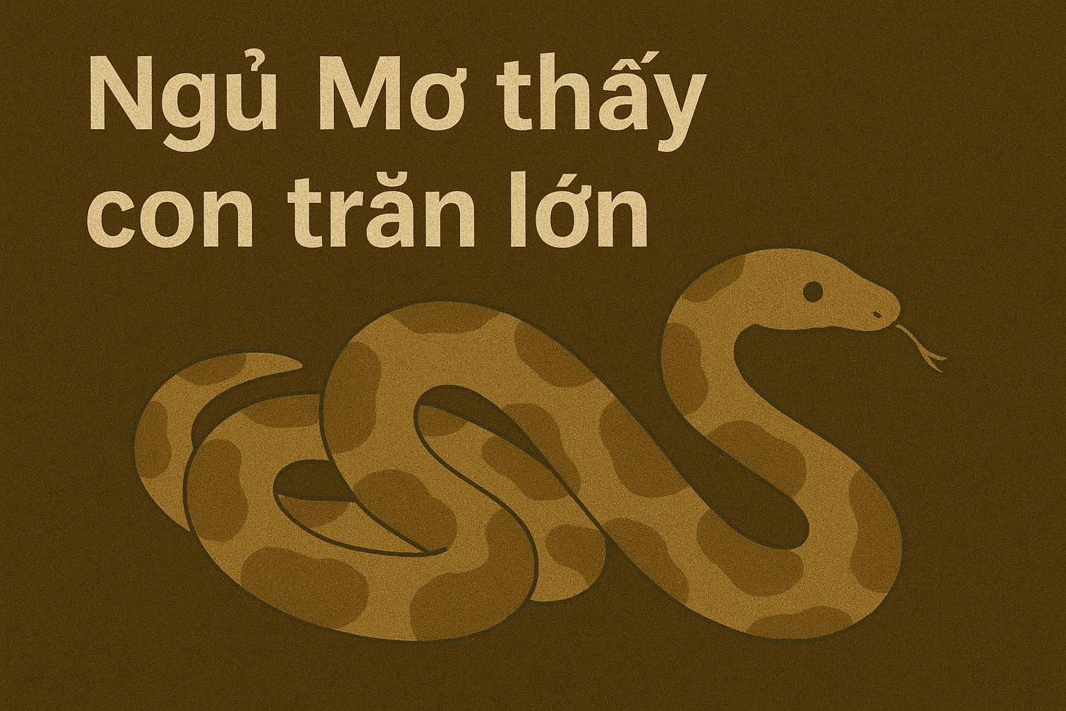 Mơ thấy con trăn lớn là điềm gì? Đánh số mấy?