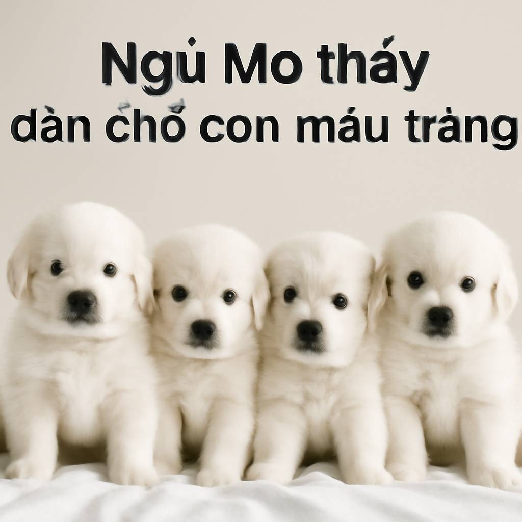 Mơ thấy đàn chó con màu trắng là điềm gì? Đánh số mấy?