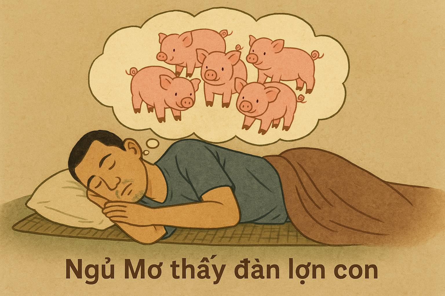 Mơ thấy đàn lợn con là điềm gì? Đánh số mấy?