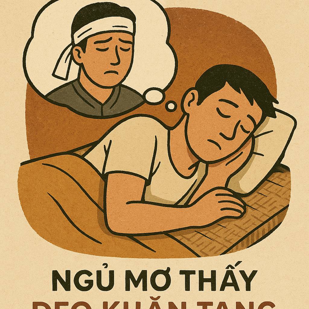 Mơ thấy đeo khăn tang là điềm gì? Đánh số mấy?