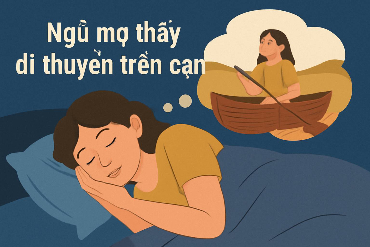 Mơ thấy đi thuyền trên cạn là điềm gì? Đánh số mấy?