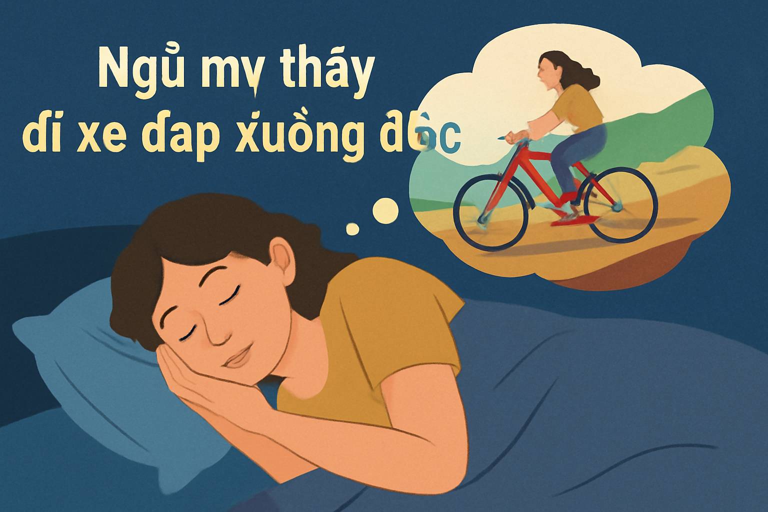 Mơ thấy đi xe đạp xuống dốc là điềm gì? Đánh số mấy