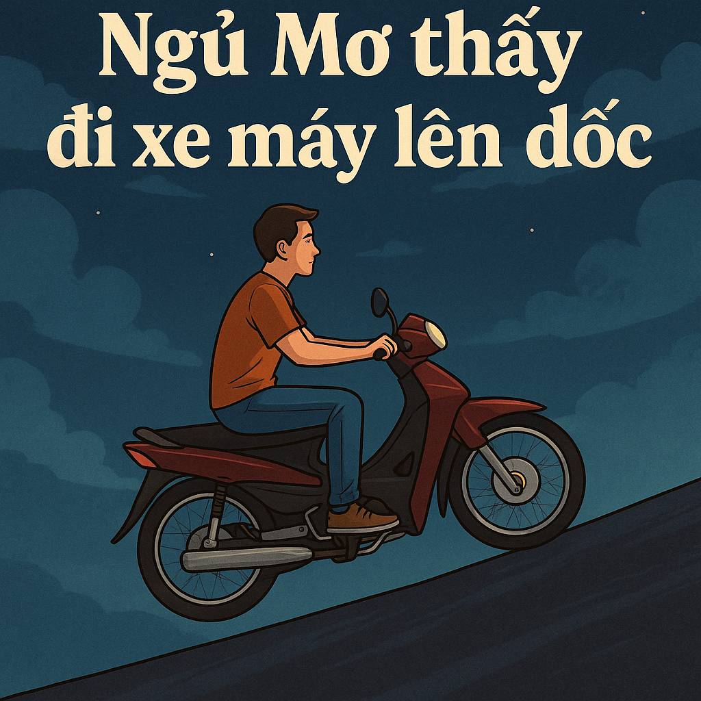 Mơ thấy đi xe máy lên dốc là điềm gì? Đánh số mấy
