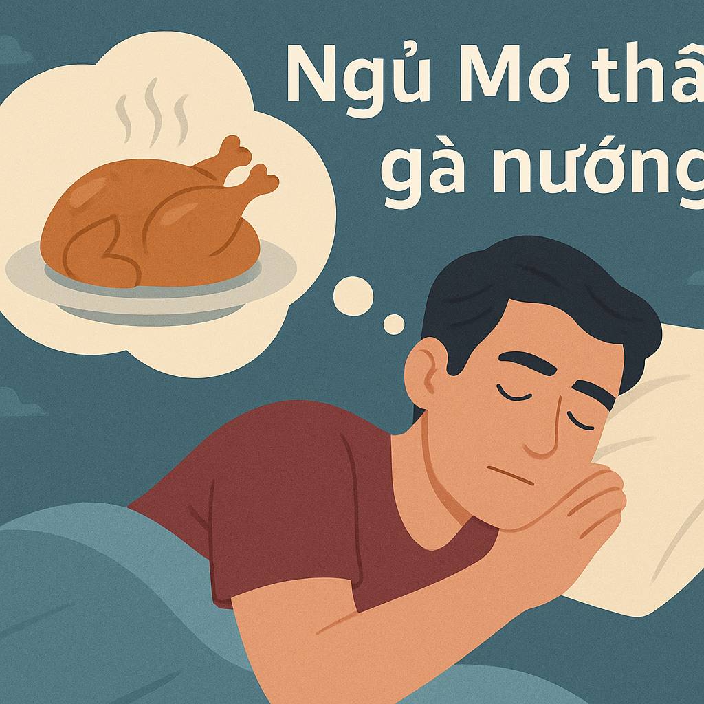 Mơ thấy gà nướng là điềm gì? Đánh số mấy