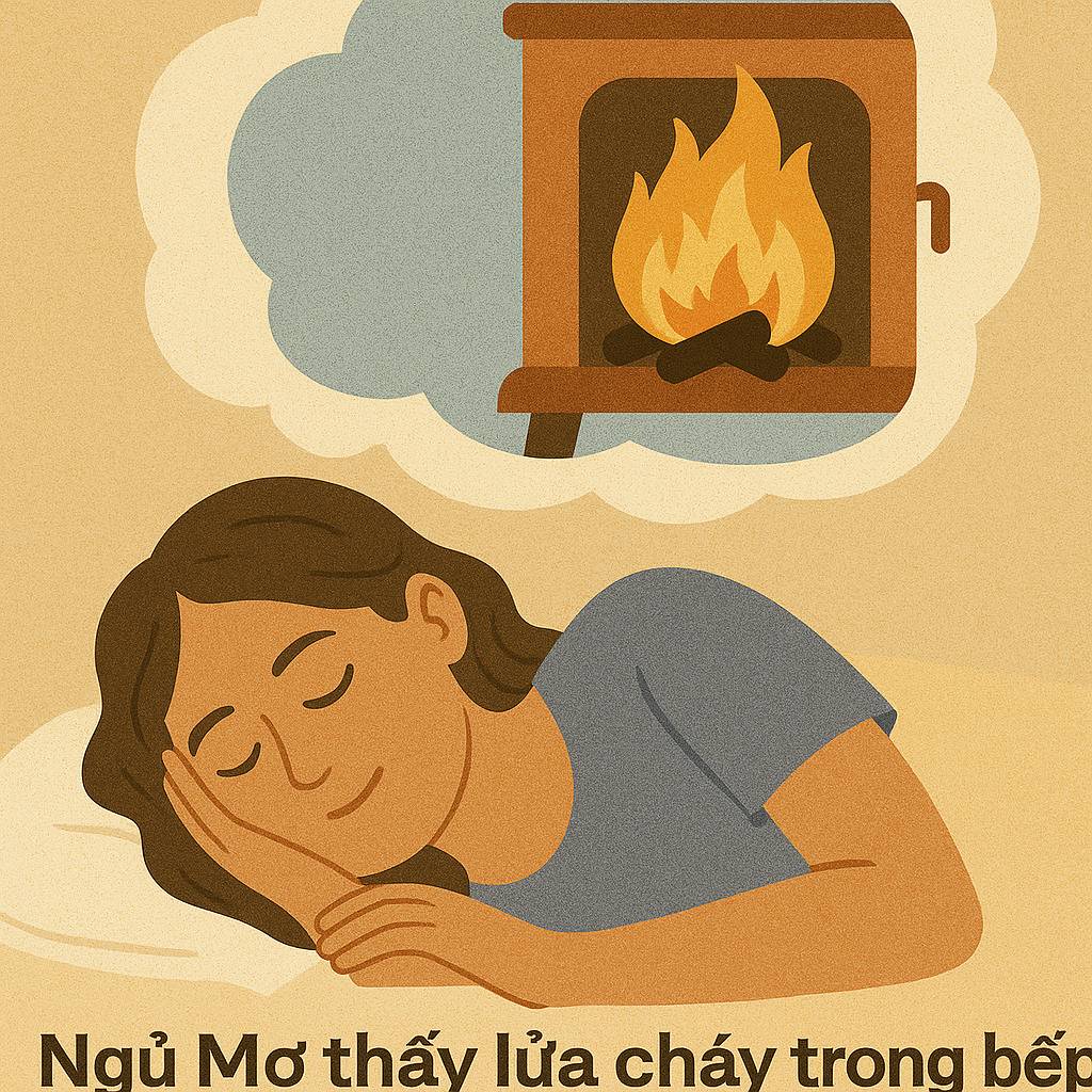 Mơ thấy lửa cháy trong bếp là điềm gì? Đánh số mấy