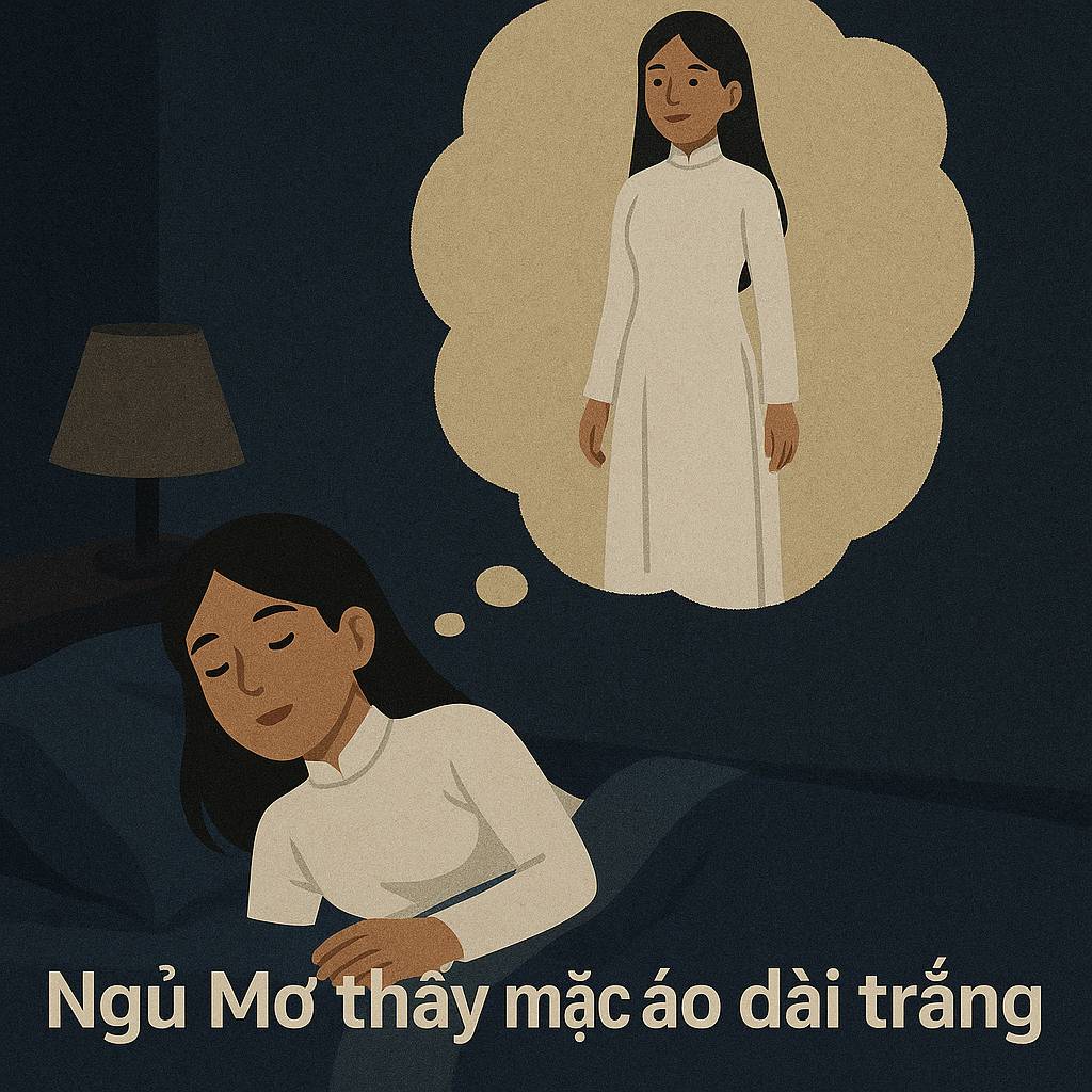 Mơ thấy mặc áo dài trắng là điềm gì? Đánh số mấy?