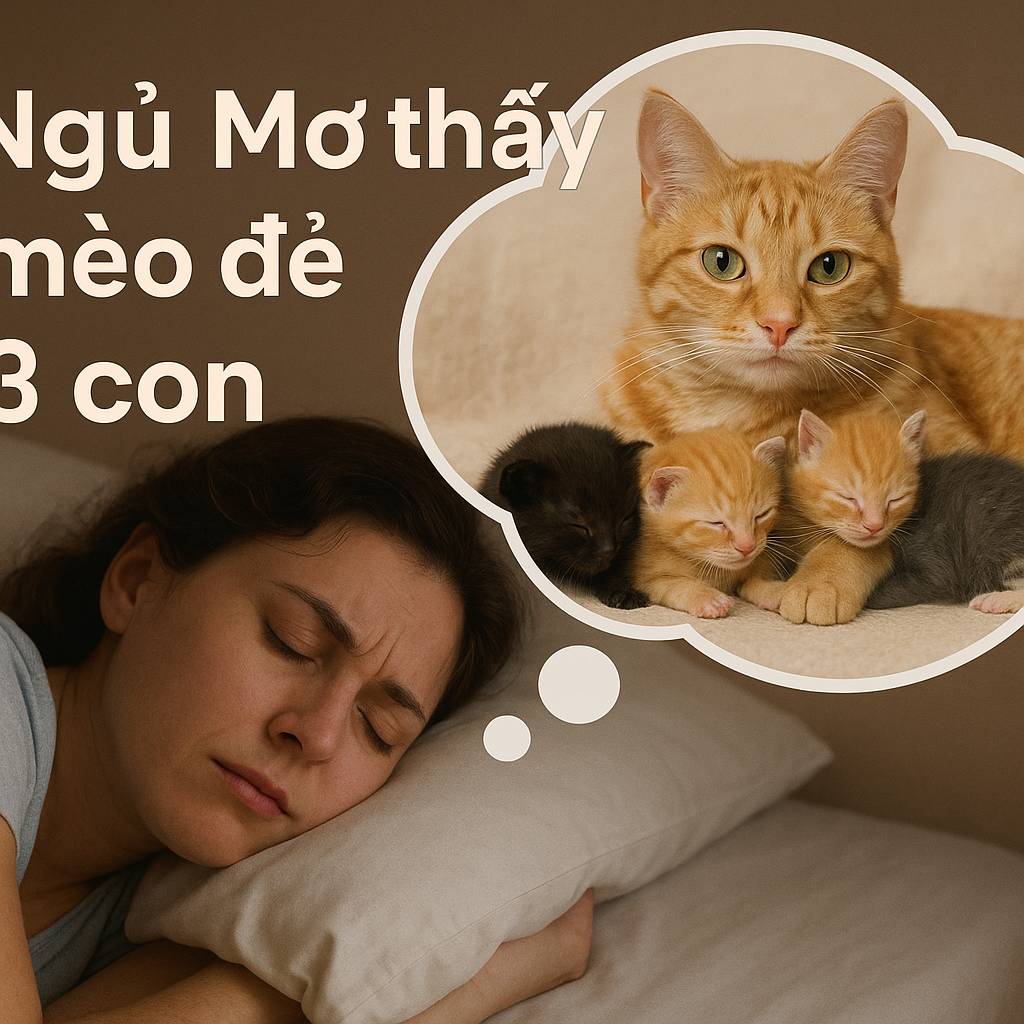 Mơ thấy mèo đẻ 3 con là điềm gì? Đánh số mấy