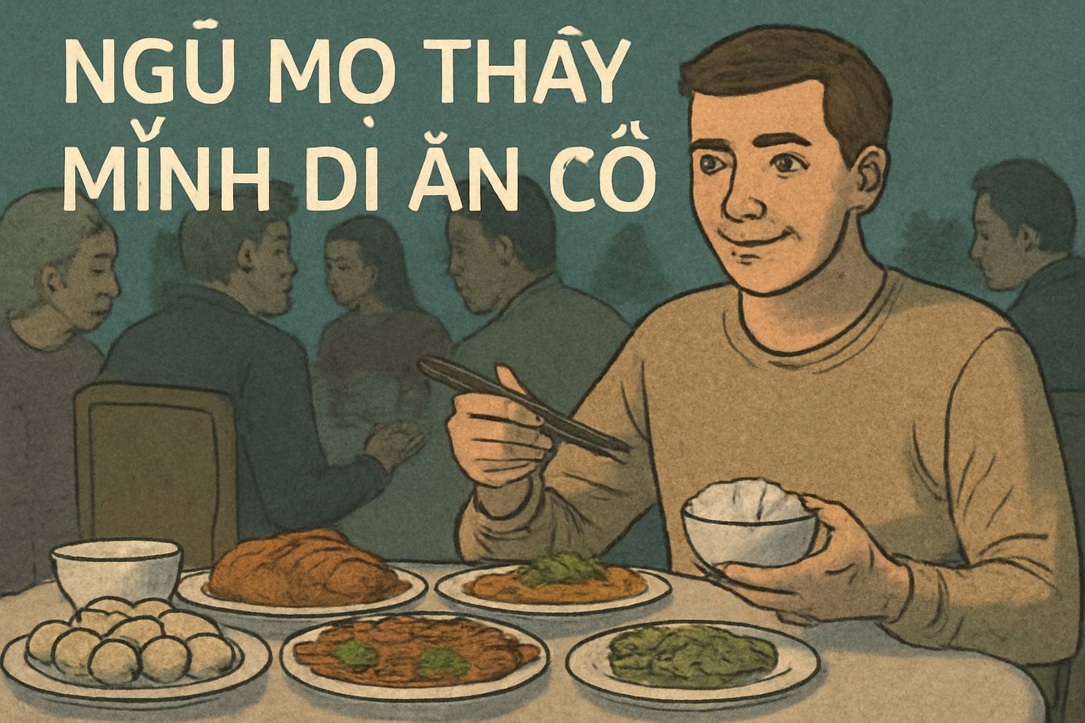 Mơ thấy mình đi ăn cỗ là điềm gì? Đánh số mấy?