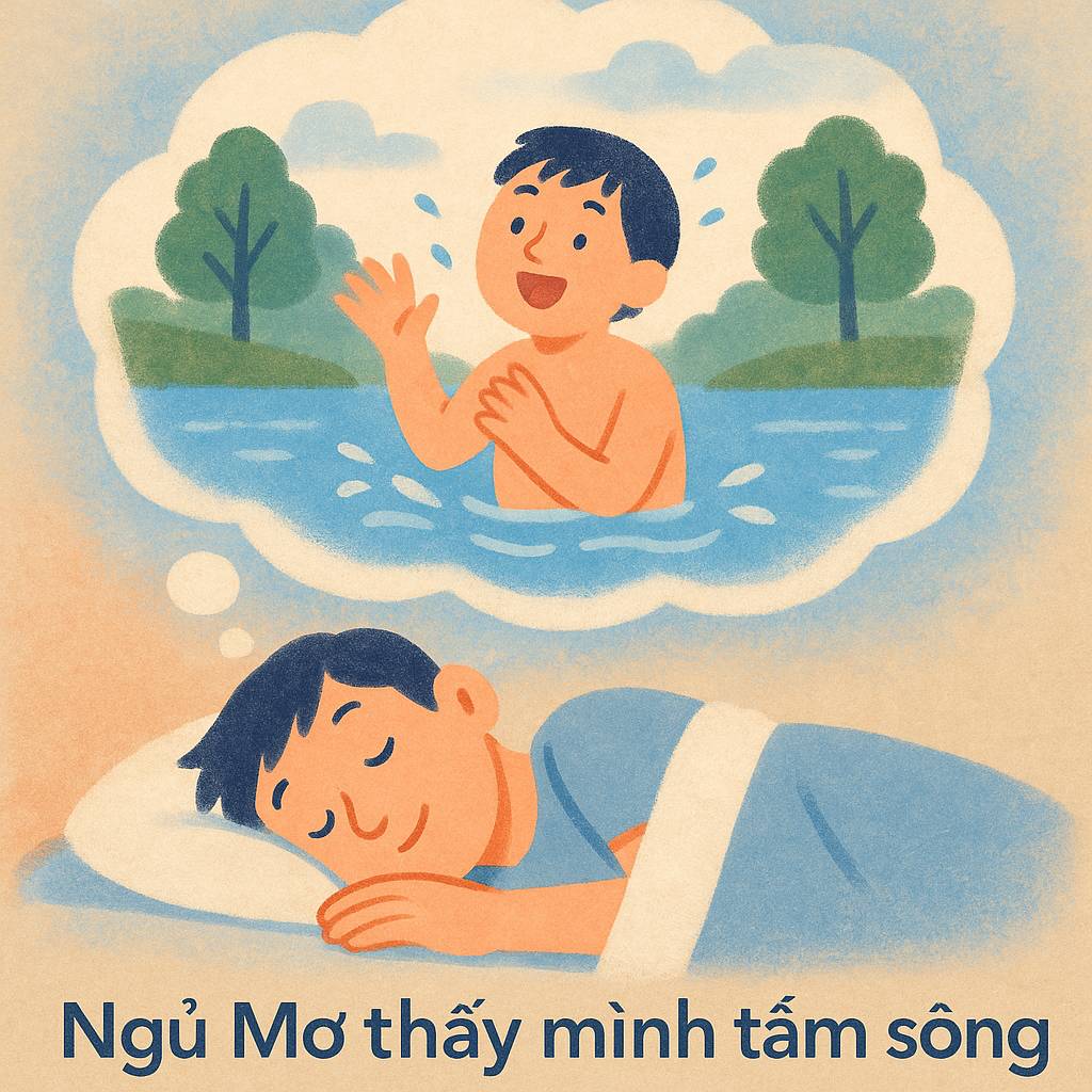 Mơ thấy mình tắm sông là điềm gì? Đánh số mấy