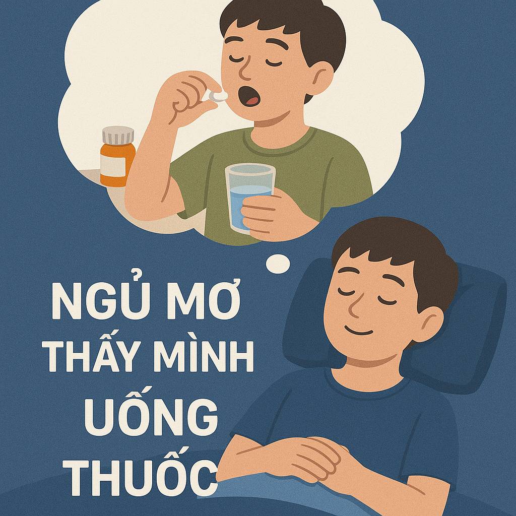 Nằm mơ thấy "mình uống thuốc" là điềm gì, đánh con số nào?