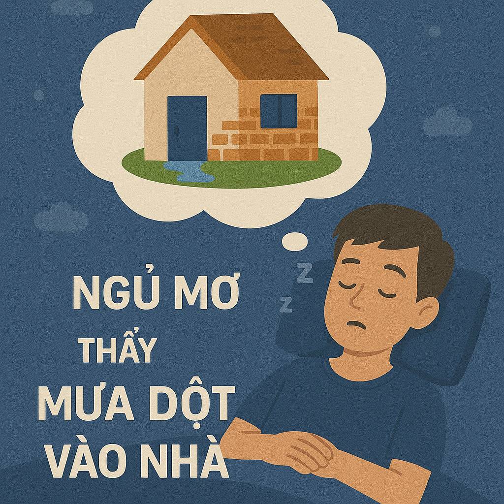 Mơ thấy mưa dột vào nhà là điềm gì? Đánh số mấy?
