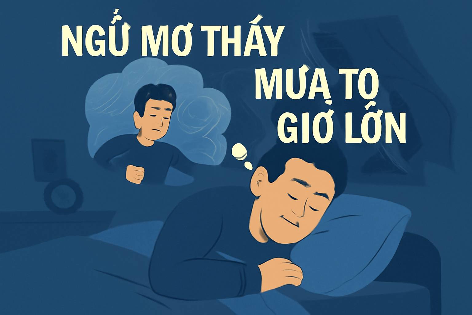 Mơ thấy mưa to gió lớn là điềm gì? Đánh số mấy?