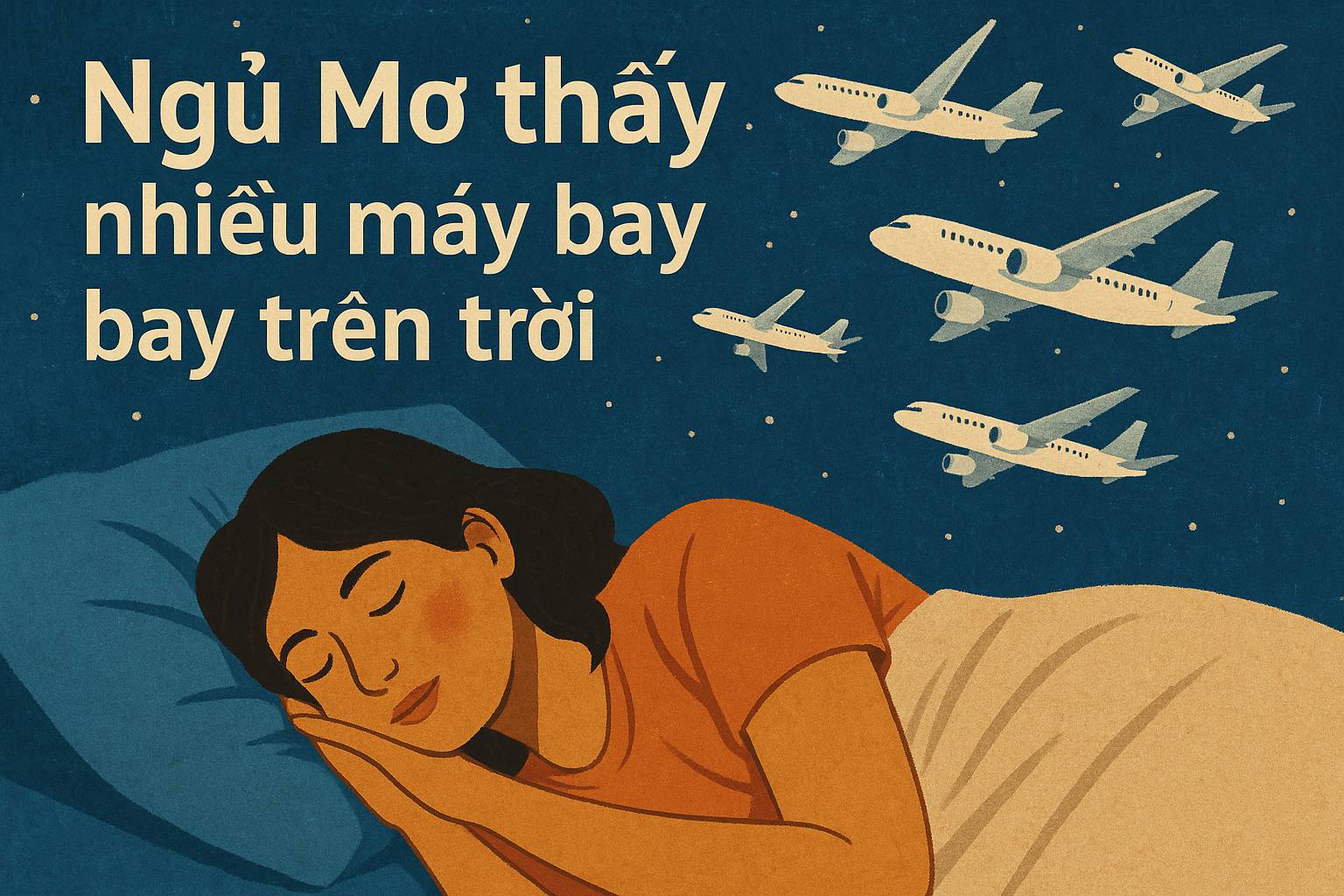 Mơ thấy nhiều máy bay bay trên trời là điềm gì? Đánh số mấy?