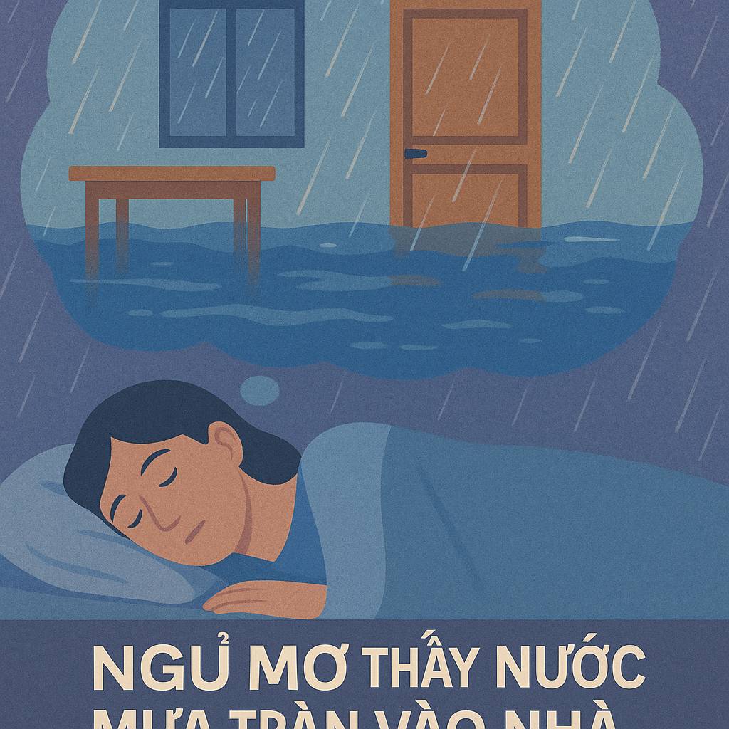 Mơ thấy nước mưa tràn vào nhà là điềm gì? Đánh số mấy?