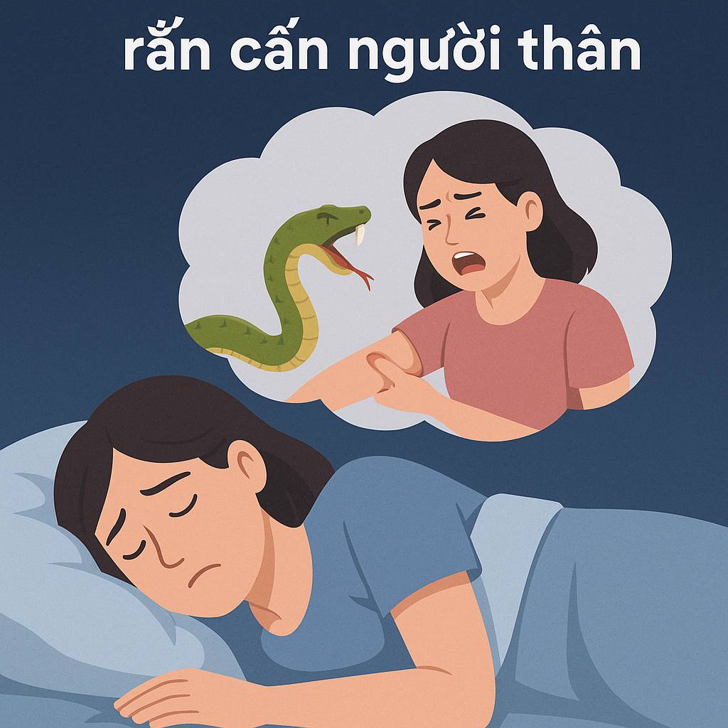 Mơ thấy rắn cắn người thân là điềm gì? Đánh số mấy