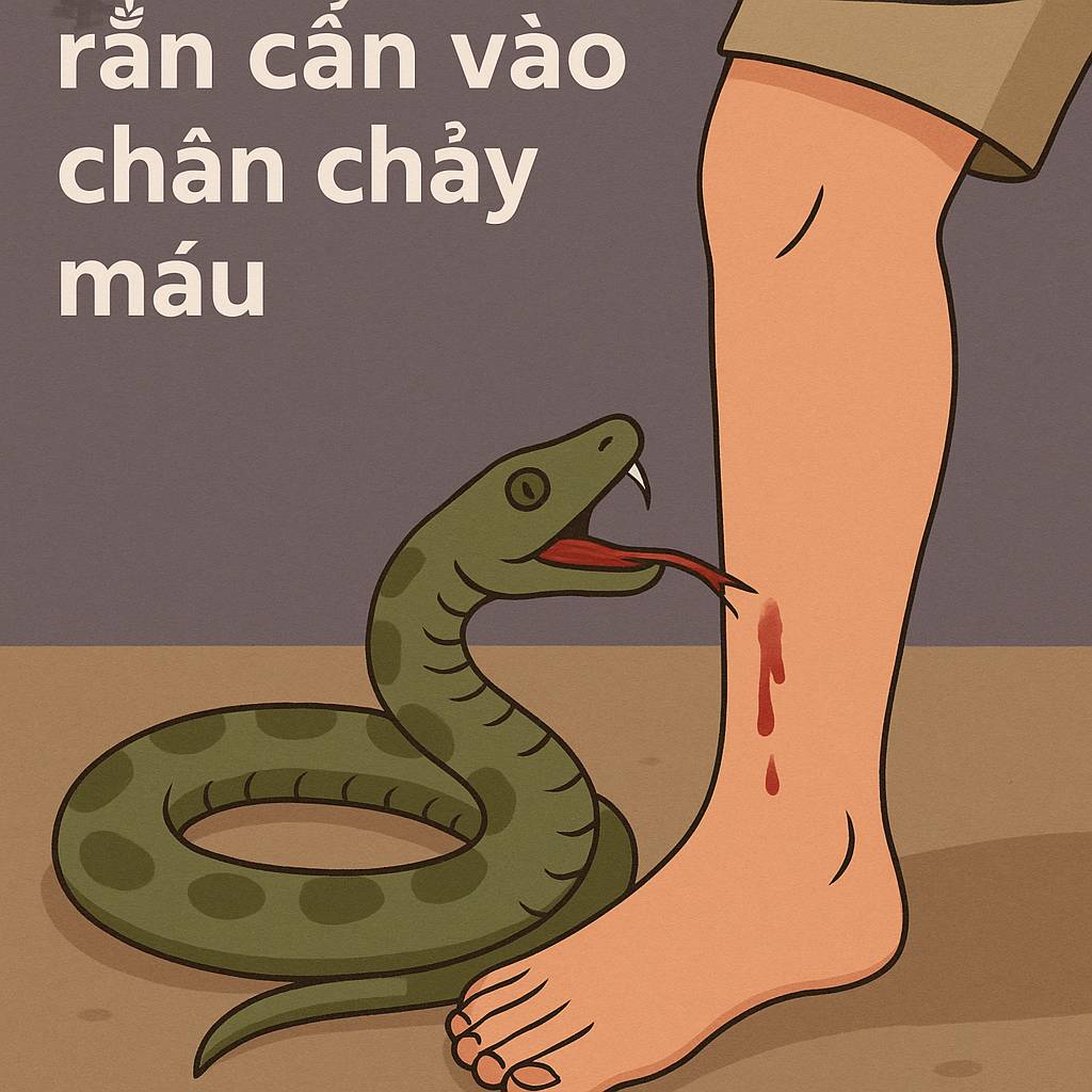 Mơ thấy rắn cắn vào chân chảy máu là điềm gì? Đánh số mấy