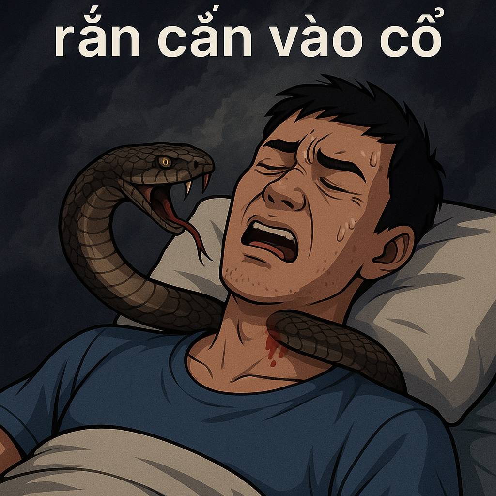 Mơ thấy rắn cắn vào cổ là điềm gì? Đánh số mấy