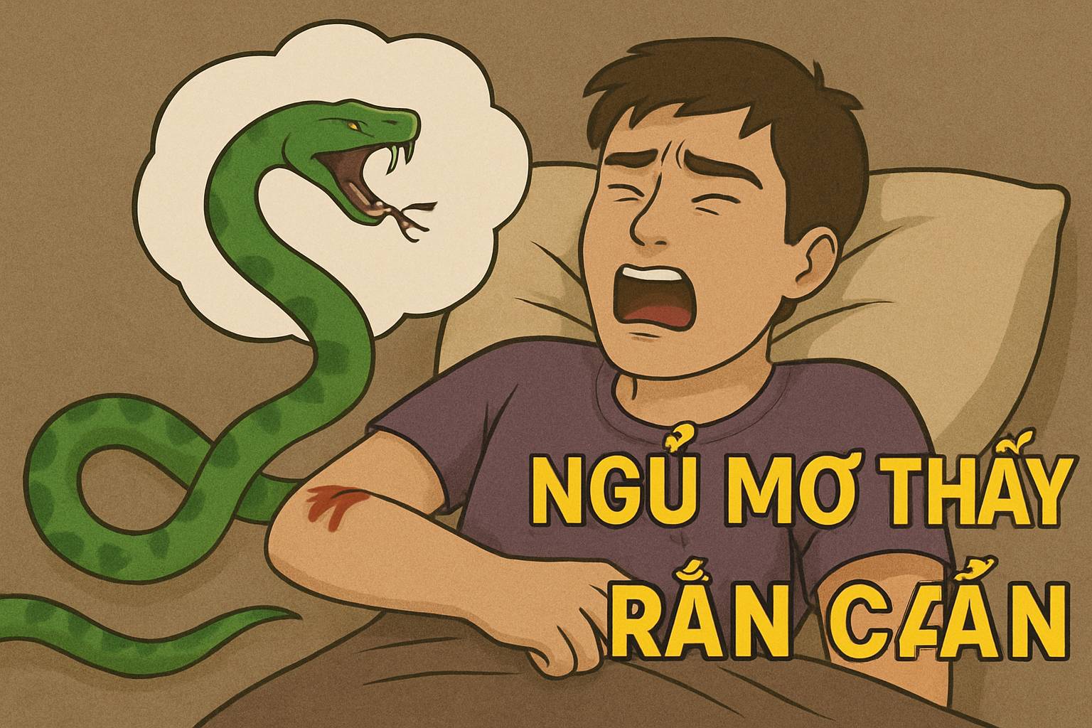 Mơ thấy rắn cắn là điềm gì? Đánh số mấy chuẩn nhất?