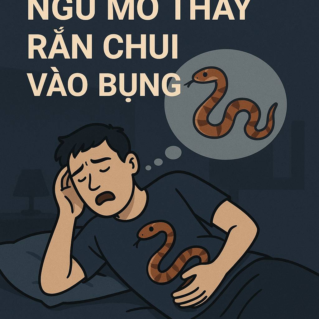 Mơ thấy rắn chui vào bụng là điềm gì? Đánh số mấy