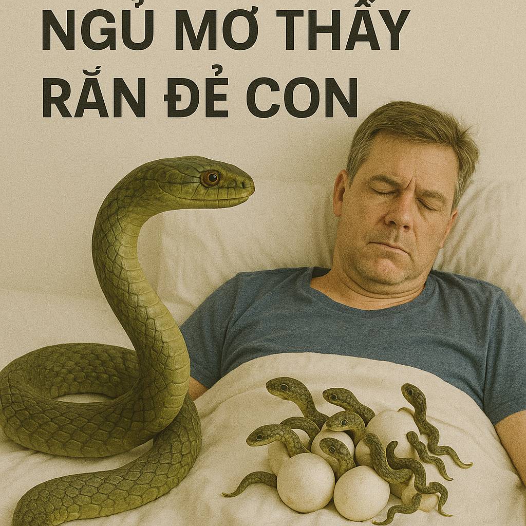 Mơ thấy rắn đẻ con là điềm gì? Đánh số mấy