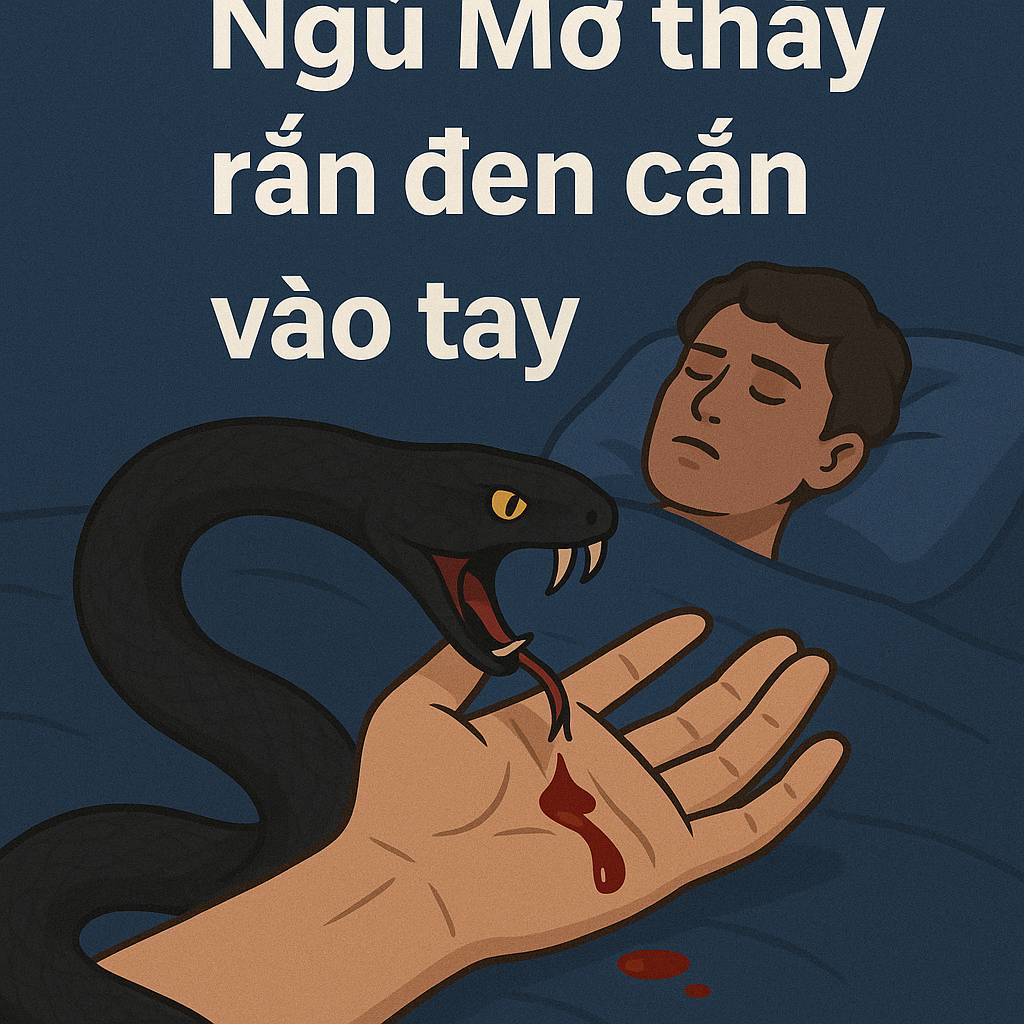 Mơ thấy rắn đen cắn vào tay là điềm gì? Đánh số mấy