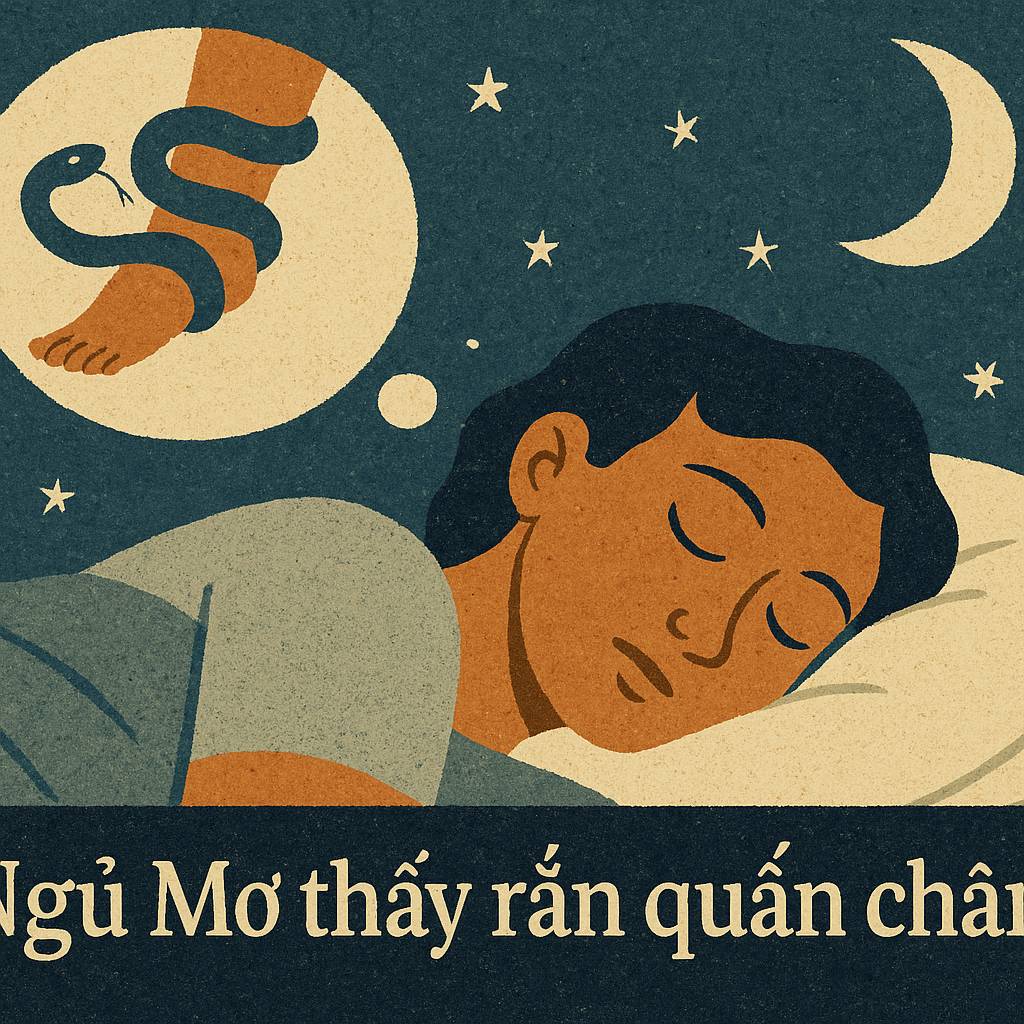 Mơ thấy rắn quấn chân là điềm gì? Đánh số mấy?