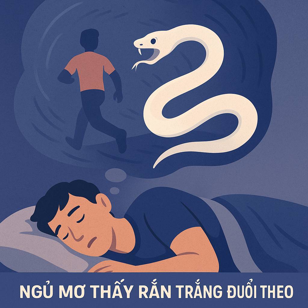 Mơ thấy rắn trắng đuổi theo là điềm gì? Đánh số mấy