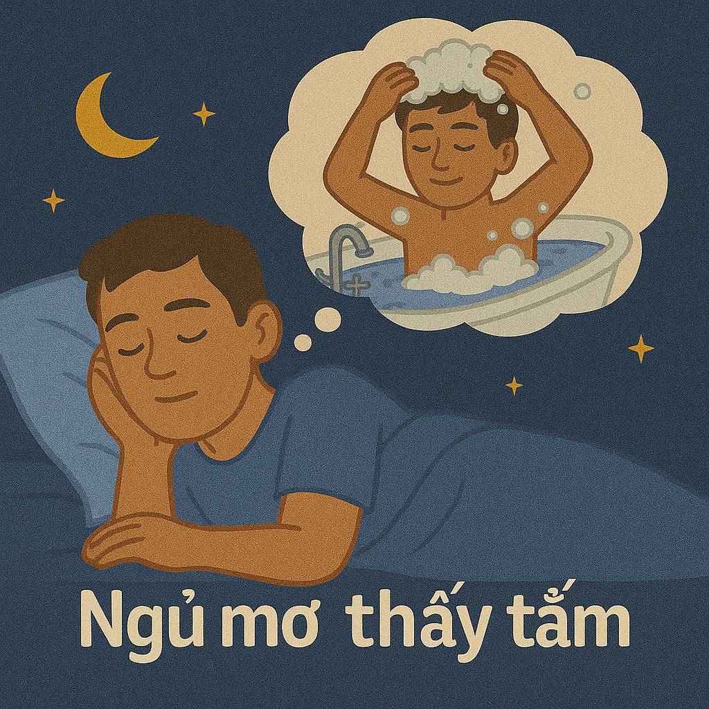 Mơ thấy tắm là điềm gì? Đánh số mấy