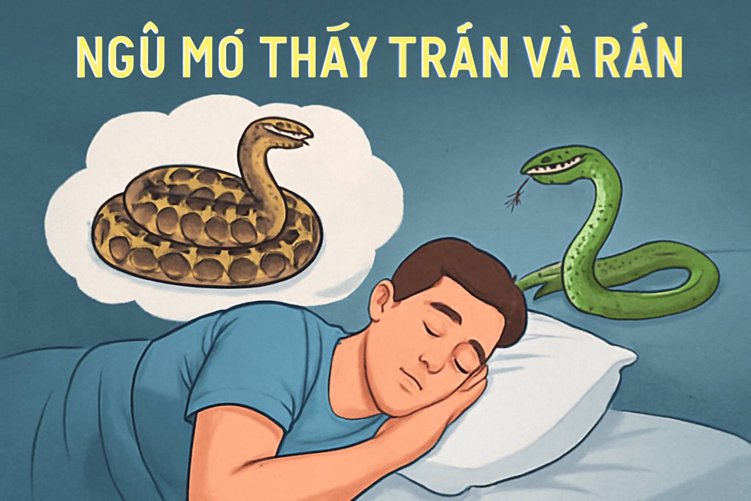Mơ thấy trăn và rắn là điềm gì? Đánh số mấy