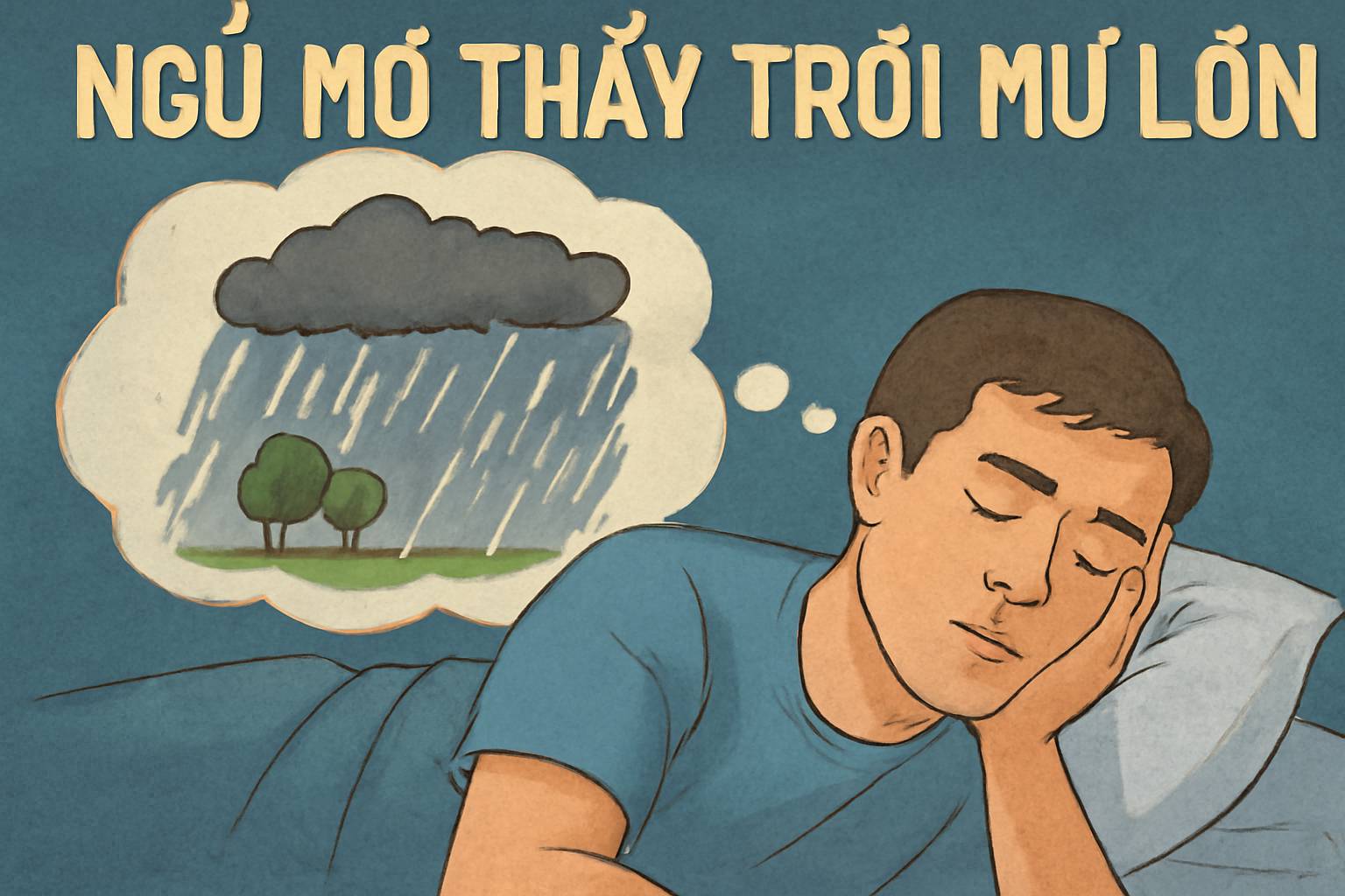 Mơ thấy trời mưa lớn là điềm gì? Đánh số mấy