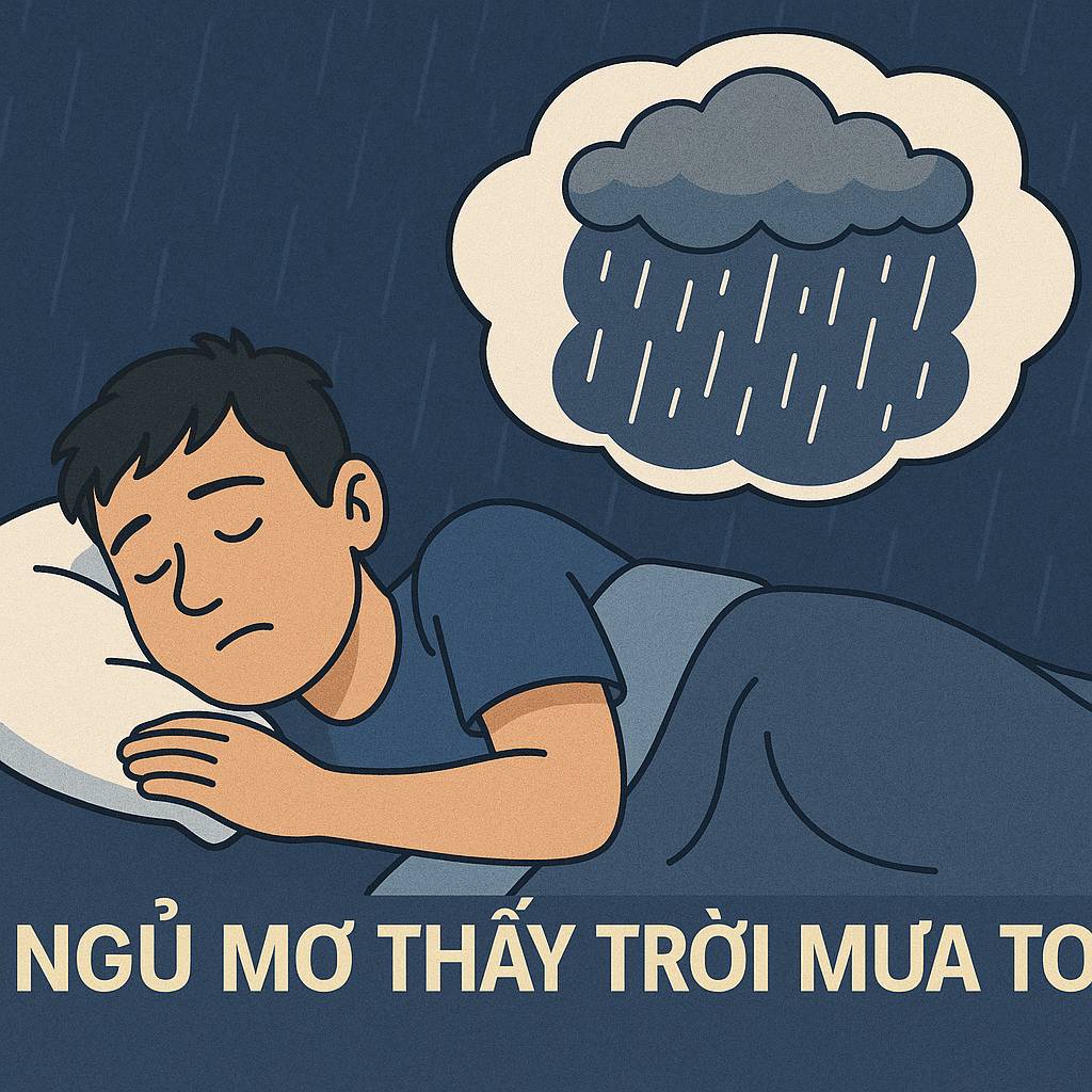 Mơ thấy trời mưa to là điềm gì? Đánh số mấy